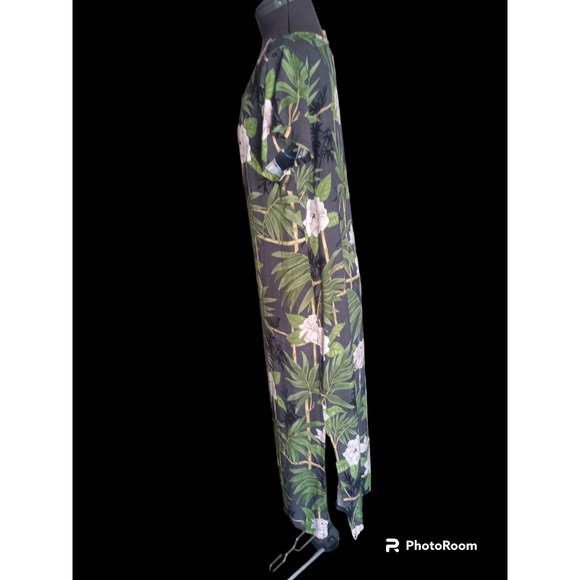 Two Palms woman's Hawaiian floral print short sleeve maxi dress, XL - Picture 2 of 5